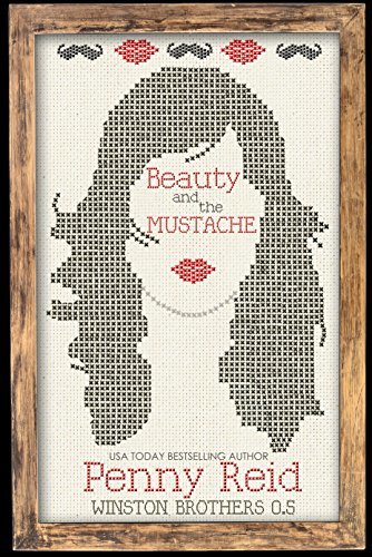 Book Cover Art Work for the book titled: Beauty and the Mustache: A Philosophical Romance (Knitting in the City Book 4)