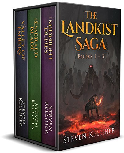 Book Cover Art Work for the book titled: The Landkist Saga: An Epic Fantasy Series (Books 1-3)