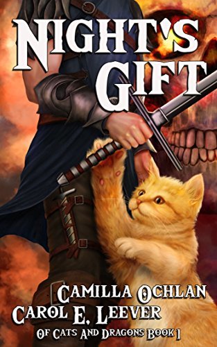Book Cover Art Work for the book titled: Night's Gift: The Adventure Begins (Of Cats And Dragons Book 1)