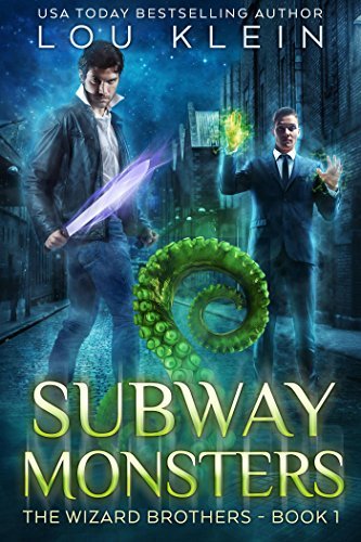 Book Cover Art Work for the book titled: Subway Monsters (The Wizard Brothers)