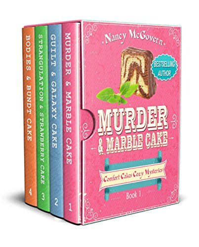 Book Cover Art Work for the book titled: The Comfort Cakes Cozy Mystery Box Set: Books 1-4