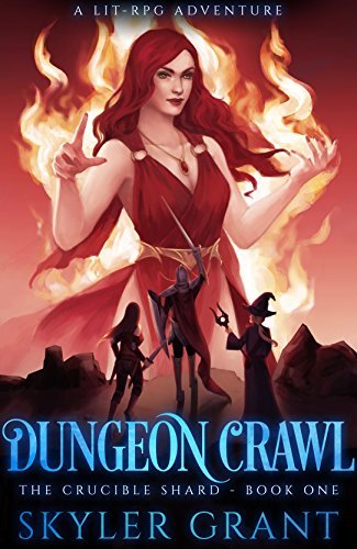 Book Cover Art Work for the book titled: Dungeon Crawl: A LitRPG Adventure (The Crucible Shard Book 1)