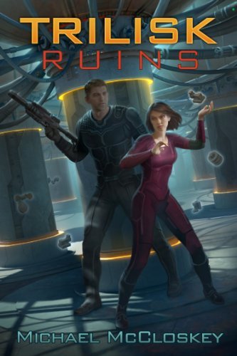 Book Cover Art Work for the book titled: The Trilisk Ruins (Parker Interstellar Travels Book 1)